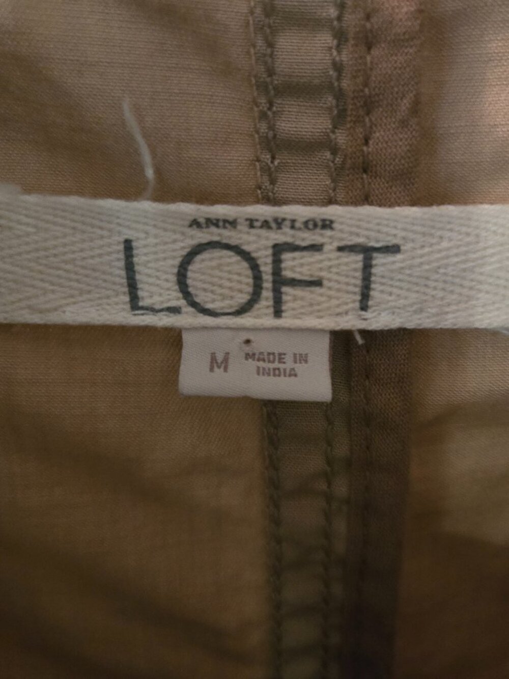 LOFT Tan Utility Jacket Safari Cargo Field Coat Size M NWOT - Picture 2 of 12